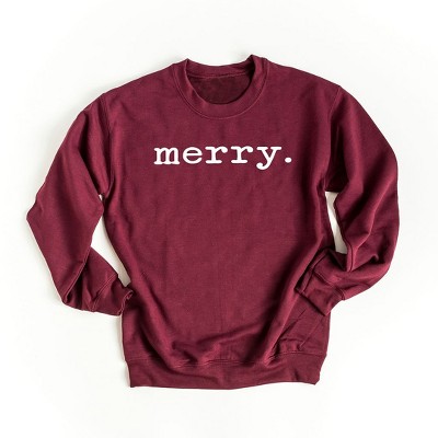 Simply Sage Market Women's Graphic Sweatshirt Merry Typewriter
