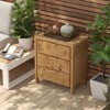 JIONJOY Natural Farmhouse Wood Nightstand - Rustic 3-Drawer Dresser with Burl Finish - 2 of 4