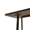 SEVOBAL Dining Tables Modern MDF Dining Table with Walnut Metal Legs Multi Use Small Desk for Kitchen Office, Brown, 47.24"*27.56"*29.92" - 4 of 4