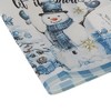 Unique Bargains Christmas Place Mats Flax Light Blue White 11.8"x17.7" 2 Pcs - 4 of 4