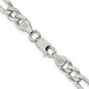 Black Bow Jewelry Men's 6.5mm Rhodium Plated Sterling Silver Solid Figaro Chain Necklace - 2 of 4