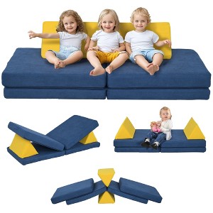 BABYYER Kids Play Couch, Modular Sofa, Convertible Sofa Bed and Playhouse with Washable Cover, Creative Playroom Furniture for Toddlers 18+ Months - 1 of 4