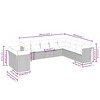 vidaXL Patio Sofa Set Black and Blue - Brown and Red Without Table - 3 of 4