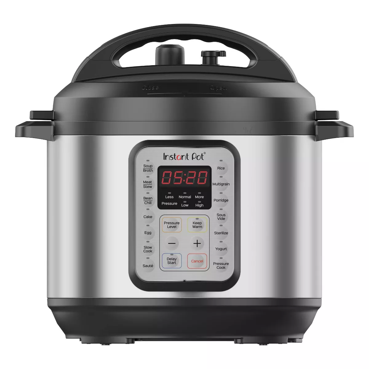silver and black instant pot