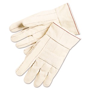 MCR Safety 1,000 Series Canvas Double Palm and Hot Mill Gloves, Men's, PVC Dots, Dozen - 1 of 1