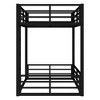 KTMBDW Metal Bunk Bed, 3 Size Floor Bunk Bed Frame,Heavy-Duty Bunk Bed for Kids, Teens, Adults, Noise Free, Easy Assembly, Black - 4 of 4