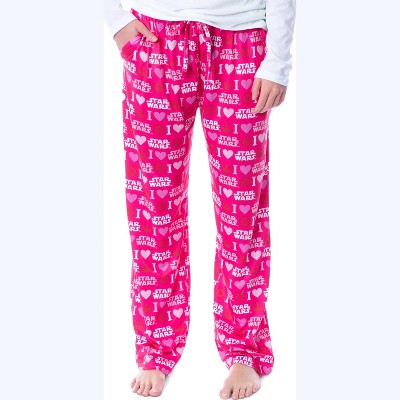 Star Wars Womens I Love Heart Rebels Galactic Empire Pajama Pants Pink Target