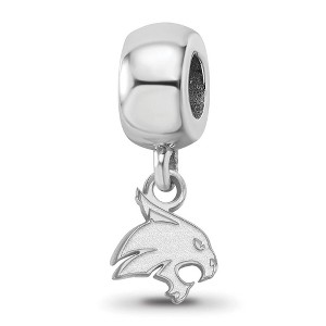Black Bow Jewelry Sterling Silver Texas State Bobcats NCAA Bead Charm - 1 of 4