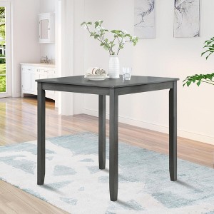 FONTOI Modern Wooden Square Counter Height Dining Table for Stylish Small Home Kitchens and Contemporary Dining Spaces, Gray, 34.5"*34.5"*36" - 1 of 4
