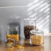 Slickblue Clear Glass Storage Containers with Lids, Set of 3, 23.5-40.9 oz, Perfect for Food & Household Items - 2 of 4