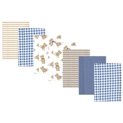 Luvable Friends Hudson Baby Flannel Burp Cloths 7pk Set