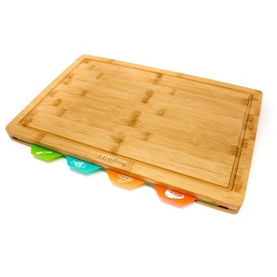 Bamboo Wood 5-Piece Microbe-Resistant Cutting Board Set