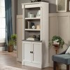 Sauder 71.85"Palladia Library with Doors Glacier Oak: Adjustable, Laminated, 5-Shelf Storage: Metal Hardware, MDF Frame - 2 of 4