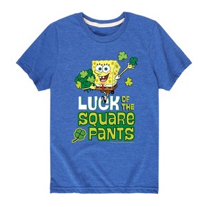 Boys' - SpongeBob Squarepants - Luck Of The Square Pants Short Sleeve Graphic T-Shirt - 1 of 4