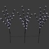 Northlight Pre-Lit Cherry Blossom Artificial Tree Branches  - 2.5' - LED Pure White - Set of 3 - 3 of 4