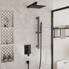 CASAINC 1-Spray Patterns with 10 Inches Wall Mount Dual Shower Heads with Sliding Rod in Spot Resist (Valve Included) - 3 of 4