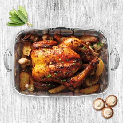 Cuisinart Classic 15&#34; Stainless Steel Roaster with Non-Stick Rack - 83117-15NSR