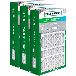 Filterbuy 17x26x4 Air Filter (3-Pack), Pleated MERV 8 Dust Defense Replacement HVAC AC Furnace Air Filters Replacement for Lennox - 1 of 4