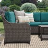 Leisure Made Mitchell 5pc Wicker Sectional in Peacock Fabric - 3 of 4