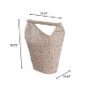 happimess Talia Classic Coastal Hand-Woven Water Hyacinth Toilet Paper Basket with Wood Bar - 4 of 4