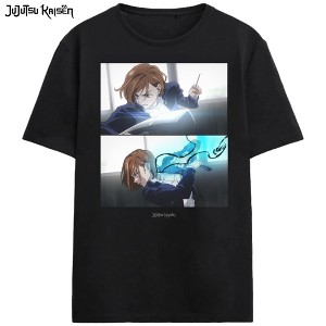 Jujutsu Kaisen Adult Black Crew Neck Short Sleeve T-shirt - 1 of 3