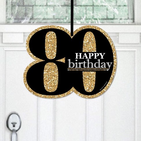 Big Dot Of Happiness Adult 80th Birthday - Gold - Hanging Porch ...