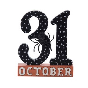 Transpac MDF October 31st Decor Freestanding Tabletop Signs Wood Fall Harvest Multicolor Indoor Decoration - 1 of 1