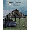 Heavy-Duty Metal Carport for All-Weather Protection. Fits Full-Size Pickups, SUVs, Boats - 4 of 4