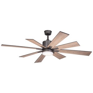 VAXCEL Crawford 60 in. 6 Blade Farmhouse Indoor Ceiling Fan with Light Kit and Remote - 1 of 4
