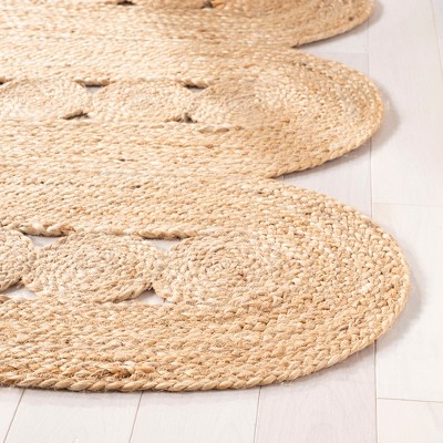 Natural Jute Hand-Knotted 4' x 6' Non-Slip Area Rug