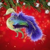 Italian Ornaments 5.0 Inch Winter Plumiera In Green Feathers Peacock Tree Ornaments - 2 of 4