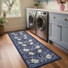 Floral Print Area Rugs Washable Vintage Accent Carpet, Non-Slip Oriental Floor Cover - 2 of 4