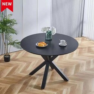 Kumasinova Mid-Century Dining Table for 4-6 People,Round MDF Material Kitchen Table,Pedestal Leisure Coffee Table for Living Room&Dining Room - 1 of 4
