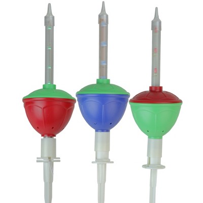 J. Hofert Co Set of 3 Bubble Light Christmas Pathway Marker Lawn Stakes 36" - Multi-color LED Lights