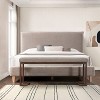 NicBex Modern 48" Bedroom Bench Boucle Upholstered Accent Stools with Metal Frame for Bedroom and Entryway - 3 of 4