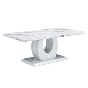 NicBex 47.24 Inch Rectangle Coffee Table with Imitation Marble/Wood Tabletop,Center Table for Living Room,Dining Room,Bedroom - 1 of 4