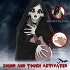 Syemin Decorative Holiday Scene Props Outdoor Halloween Decoration Grim Reaper Halloween Decorations Outdoor, Black, 11.8"*9.1"*51.2" - 4 of 4