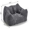 SEVOBAL Sofas Comfortable Bean Bag Chair with High-Resilience Foam Armrests for Living Room Bedroom, Black, 47.2"*36.2"*30.7" - 2 of 4