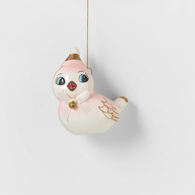 Ceramic Bird Pink Christmas Tree Ornament - Wondershop™