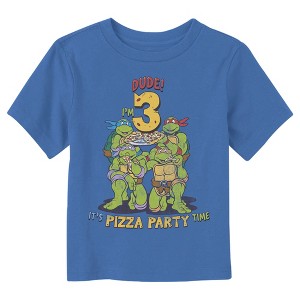 Toddler's Teenage Mutant Ninja Turtles Dude I'm 3 It's Pizza Party Time T-Shirt - 1 of 3