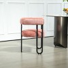 Dining Chair for Sale, Modern Chenille Fabric Upholstered Barrel Dining Chair Side Chair with Three Legs,Kitchen Island Chair-Cuddlewood - 3 of 4