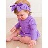 RuffleButts Baby Girls UPF50+ Princess Long Sleeve Bow Skirted One Piece Swimsuit - 4 of 4