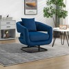 Acekool Velvet Accent Chair - Mid-Century Armchair with 250lb Capacity - 3 of 4