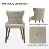 Lidia Mid-century Modern Wingback Dining Chair with Solid Wood Legs Set of 6|ARTFUL LIVING DESIGN - 3 of 4