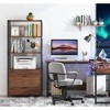 Gulches 4-Tier Bookshelf Etagere Display Bookcase with 2 Drawers - 2 of 4