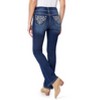 WallFlower Women's Luscious Curvy Bootcut Mid-Rise Bling Insta Stretch Juniors Jeans (Standard and Plus) - 2 of 4