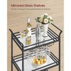 Bar Cart, Home Bar Serving Cart, Small Bar Cart with 3-Tier Shelf, Wine Holders, Glass Holders, Bar Cart, 15 x 23.6 x 36.2 Inches - 3 of 4