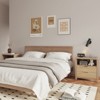 Nightstand with Charging Station Accent Night Stand with 2 Drawers and Storage Shelf Slide Drawer Bedside Table for Bedroom Natural Oak Thick Wood - 4 of 4
