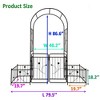 Gulches Metal Garden Arch with Gate 79.5inch Wide x 86.6inch High Climbing Plants Support Rose Arch Outdoor Black - 4 of 4