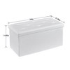VECELO Folding Storage Ottoman Bench, Versatile Shoestool & Footstool, Bedroom Bench with Storage, Holds up to 660 lb - 3 of 4